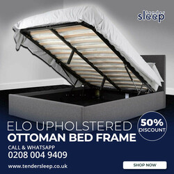 Elo Upholstered Ottoman Bed Frame - 50% OFF