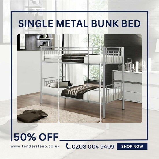 Single Metal Bunk Bed Up to 50% OFF  0