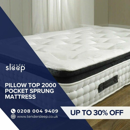 Experience the Luxury of Pillow Top 2000 Pocket Springs! up to 30% off  0
