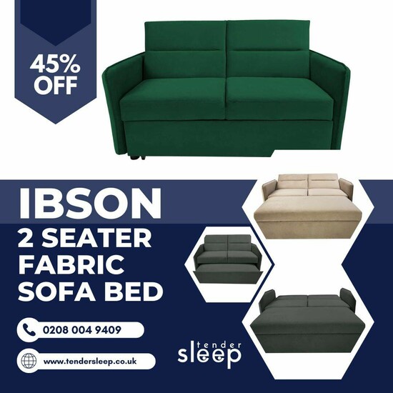 IBSON 2 Seater Fabric Sofa Bed up to 45% off  0