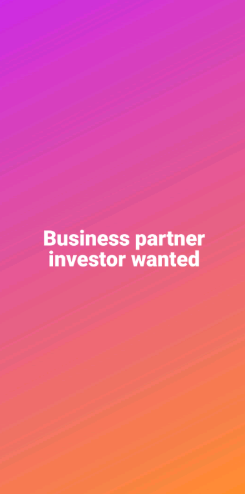 Business Partner Sought for Investment and Input  0