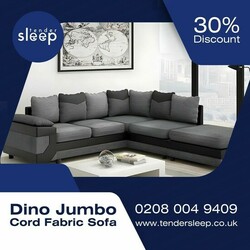 Sink Into Style with Jumbo Cord Sofa! shop now 30% off