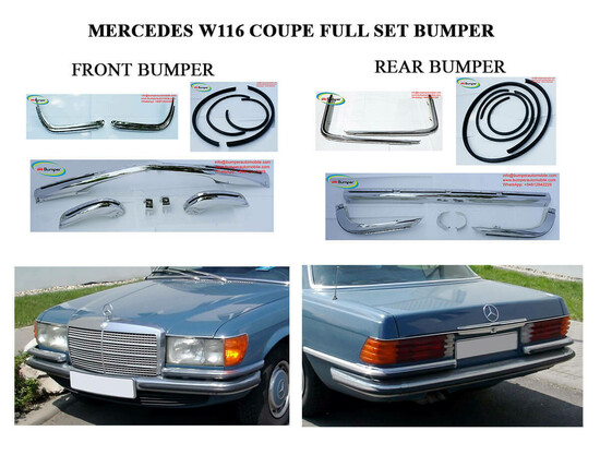 Mercedes W116 coupe bumpers EU style (1972-1980)  0