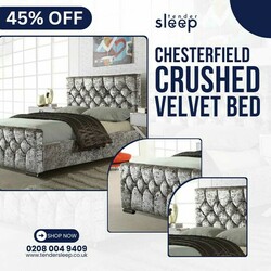 The Chesterfield Crushed Velvet Bed