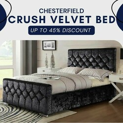 Buy Chesterfield Crushed Velvet Bed - 45% OFF