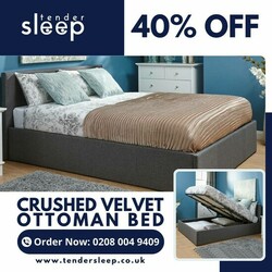 Buy Elo Crushed Velvet Ottoman Storage Bed - Upto 40% OFF