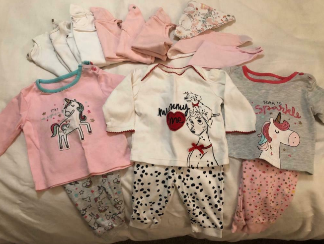 Bundle of Baby Girls Clothes 3-6 Months and Sleep Bag  5