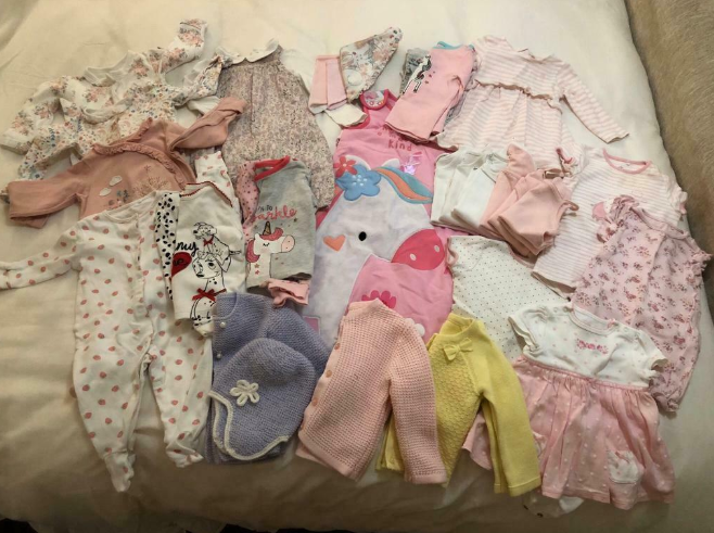 Bundle of Baby Girls Clothes 3-6 Months and Sleep Bag  0