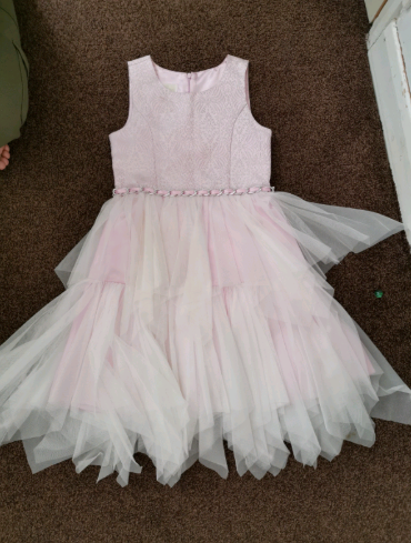 For Girl Age 7-8 Year Pink Cloths and Dress Wedding  5