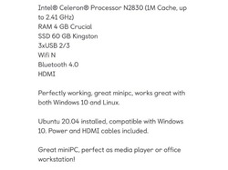 Mini PC - Intel Nuc - Hdmi Ready / Plug & Play - Linux/Windows Compatible thumb 2