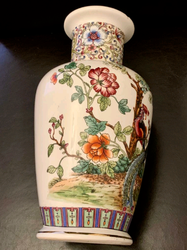Chinese Famille Rose Vase 4 Character Mark and Exotic Birds thumb 2