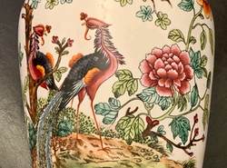 Chinese Famille Rose Vase 4 Character Mark and Exotic Birds thumb 5