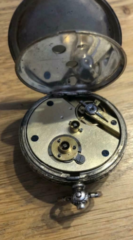 Antique Silver Pocket Watch 1880  3