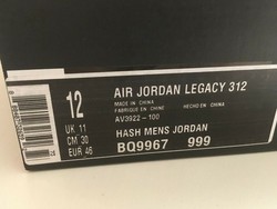 Men’s Air Jordan Legacy 312 Shoes Trainers UK 11 thumb 7