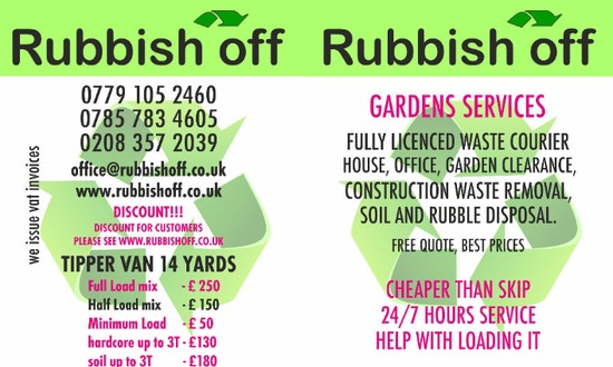 Rubbish Removal, Waste Disposal, Garden Service  1