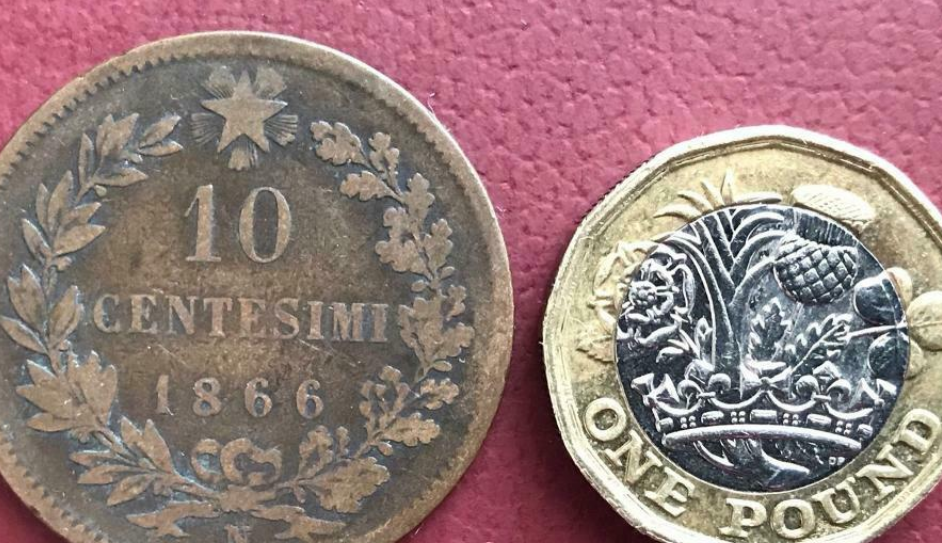 1866 Italy coin  1