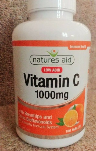 180 High Strength Tablets Natures Aid Vitamin C 1000mg  0