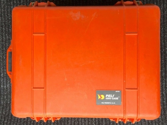 Orange Peli 1560 Protective Travel Case + Foam + Lid Organiser  1