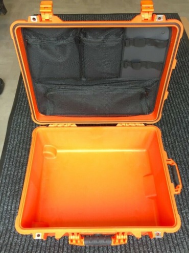 Orange Peli 1560 Protective Travel Case + Foam + Lid Organiser  4