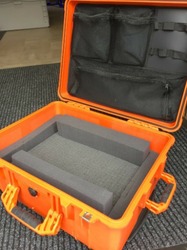 Orange Peli 1560 Protective Travel Case + Foam + Lid Organiser