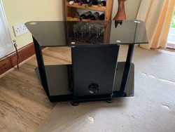 Bargain Black Glass TV and Accessory Stand