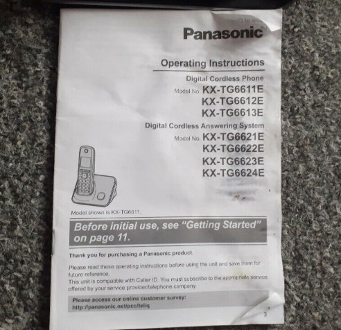 Panasonic Cordless Home Phone KX-TG6611  1