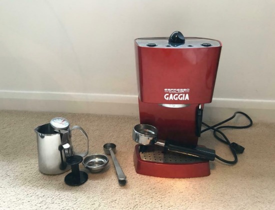 Gaggia Color Espresso Coffee Machine Colour Deep Red  0