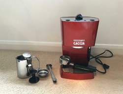 Gaggia Color Espresso Coffee Machine Colour Deep Red