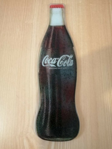 Large Vintage Coca-Cola Glass Shaped Advertising Sign / Cutting Board  0