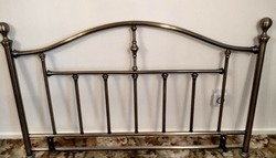 Brushed Antique Gold Colour Metal Headboard Double Bed