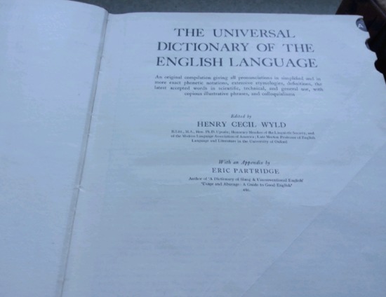 Universal English Dictionary 1960 by Henry Cecil Wyld  1