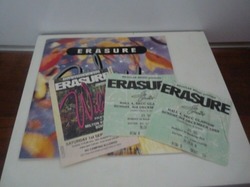 Erasure Wild Tour 1989/90 Song Book & 3 Used Tickets