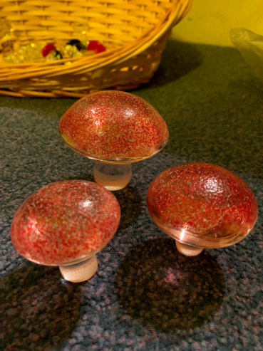 Rare Glass Mushroom Collection  3