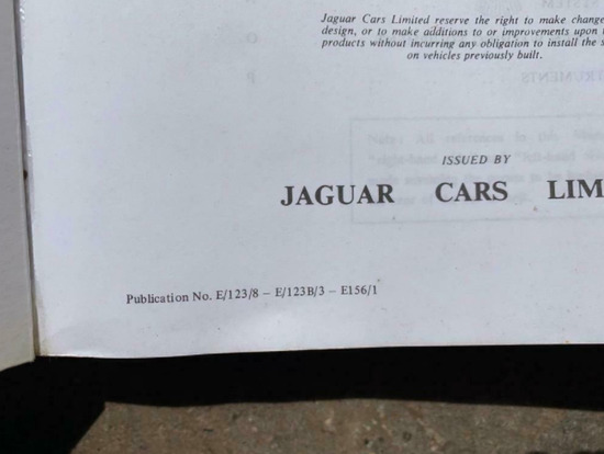 Original Jaguar 3.8 and 4.2 Service Manual - Book  2