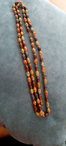 Art Deco Speckled Beaded Necklace  5