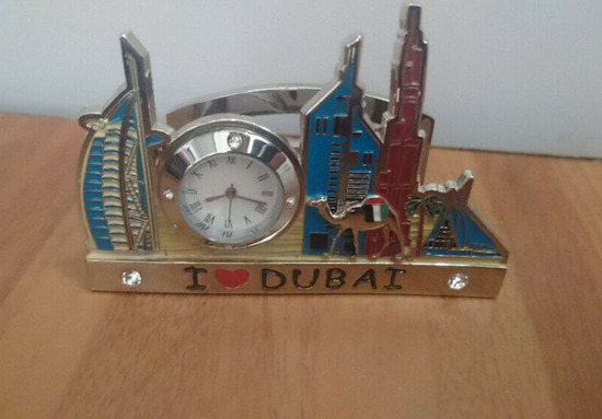 Dubai Desk Ornament with Clock  0