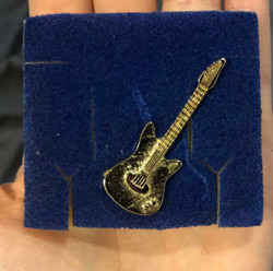 Charming Vintage Music Guitar Rock n Roll Lapel Tie Pin Brooch thumb-48175