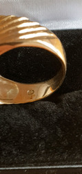 Mens 9ct Yellow Gold Bloodstone Ring thumb-48661