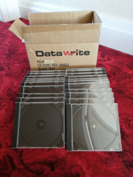 Two Boxes of New Data Write CD Jewel Boxes – Singles