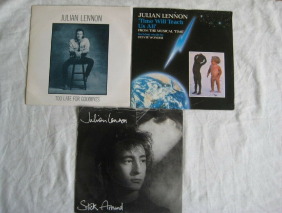 A Nice Selection Of Three Julian Lennon 7 Inch Vinyl Singles  0