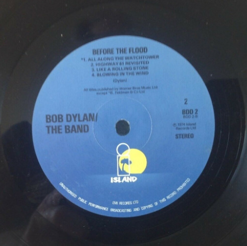 Bob Dylan Before the Flood Live Vinyl Album  3
