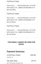 Tickets x 3 Waterparks O2 Acedemy Bristol  thumb-49664