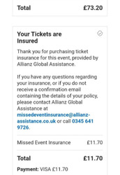 Tickets x 3 Waterparks O2 Acedemy Bristol  thumb-49666