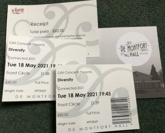 2 x Diversity Tickets May 18th 2021  0