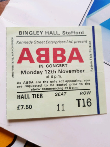 1979 Abba North USA & Europe Tour Programme Ticket  1