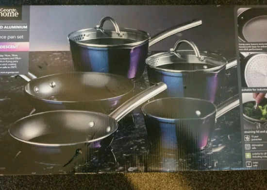 George Home Forged Aluminium Cookware Set 5 Piece  0