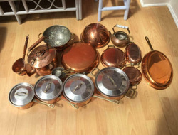 Copper Cookware - Saucepans and Oval Pans Etc.